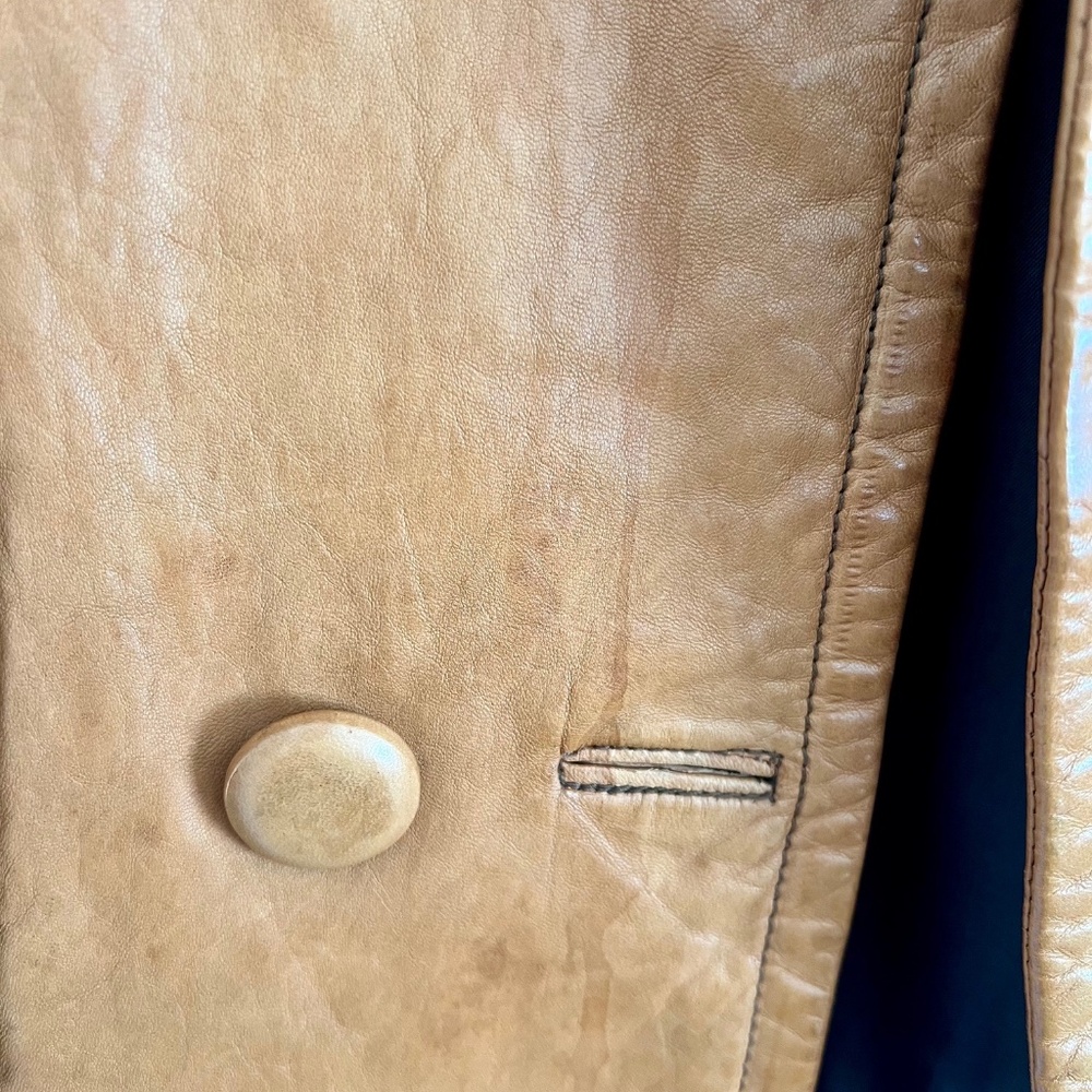 Banana Republic - Vintage Chestnut Genuine Leather Jacket (S) - Picture 7 of 9